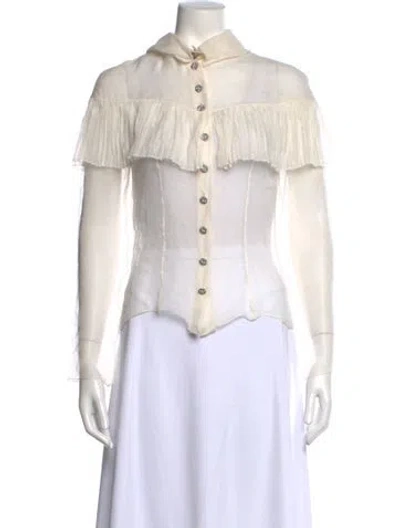 Pre-owned Chanel 2021 Silk Blouse In Neutral