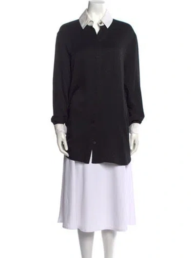 Pre-owned Chanel 2021 Silk Tunic In Black