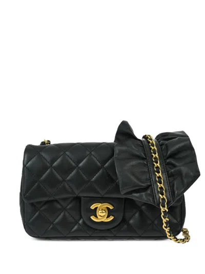 Pre-owned Chanel 2021 Single Flap Shoulder Bag In Black