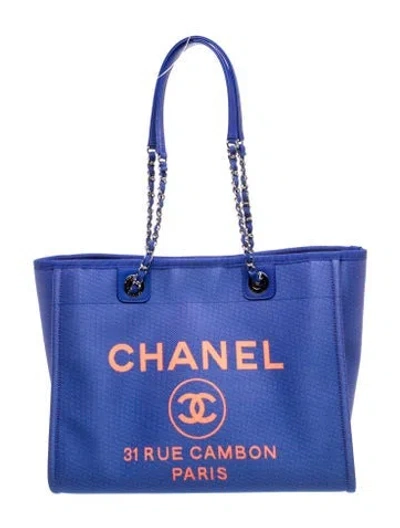 Pre-owned Chanel 2021 Small Deauville Shopping Tote In Multi