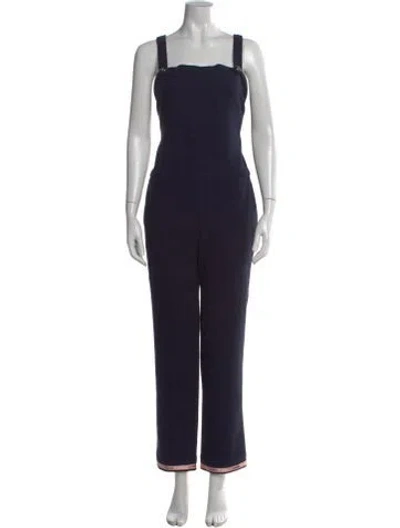 Pre-owned Chanel 2021 Square Neckline Jumpsuit In Blue