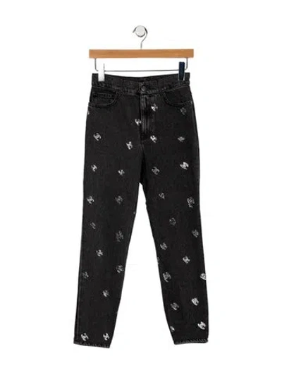 Pre-owned Chanel 2021 Straight Leg Jeans In Black