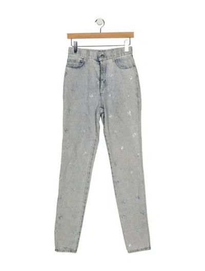 Pre-owned Chanel 2021 Straight Leg Jeans In Blue