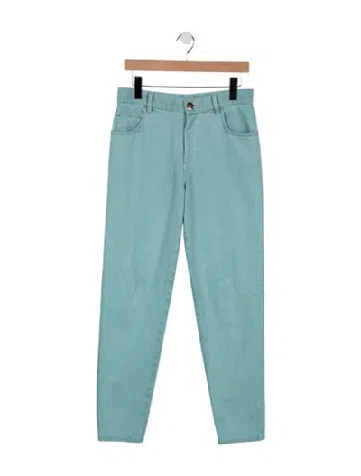 Pre-owned Chanel 2021 Straight Leg Jeans In Blue