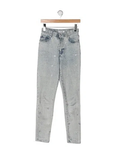 Pre-owned Chanel 2021 Straight Leg Jeans In Grey