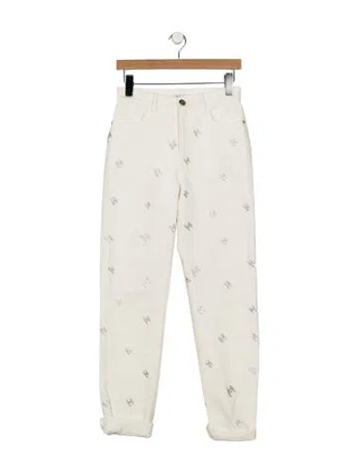 Pre-owned Chanel 2021 Straight Leg Jeans In Metallic/neutrals