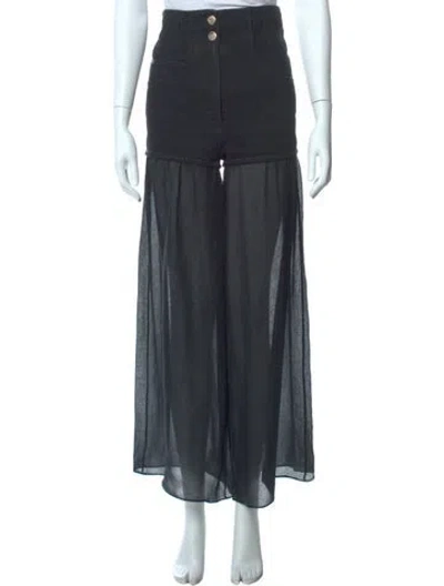 Pre-owned Chanel 2021 Straight Leg Pants In Gray