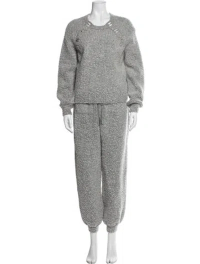 Pre-owned Chanel 2021 Turn Lock Pant Set W/ Tags In Gray