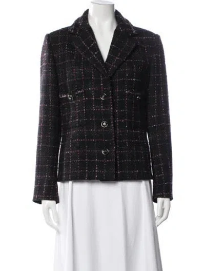 Pre-owned Chanel 2021 Tweed Blazer In Black