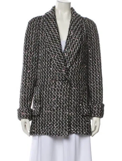 Pre-owned Chanel 2021 Tweed Coat In Multi