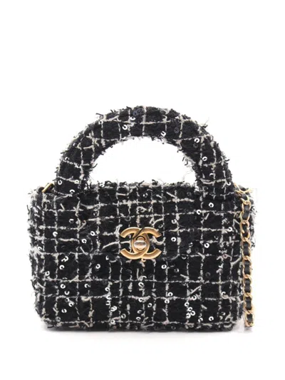Pre-owned Chanel 2021 Tweed Handbag In Black