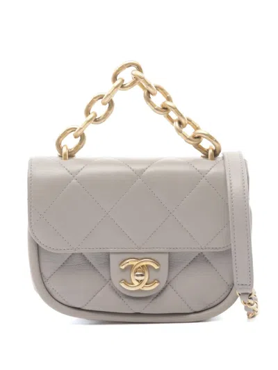 Pre-owned Chanel 2021 Two-way Shoulder Bag In Grey