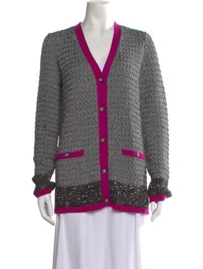 Pre-owned Chanel 2021 V-neck Sweater In Multi