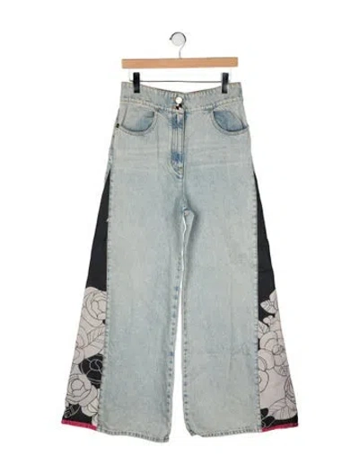 Pre-owned Chanel 2021 Wide Leg Jeans In Blue