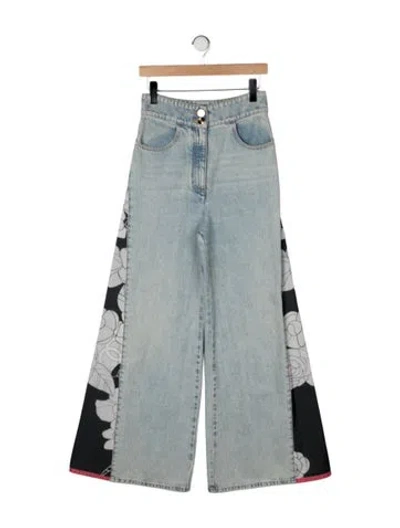 Pre-owned Chanel 2021 Wide Leg Jeans In Blue