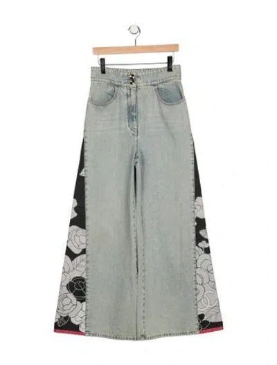 Pre-owned Chanel 2021 Wide Leg Jeans In Blue