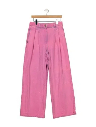 Pre-owned Chanel 2021 Wide Leg Jeans In Pink