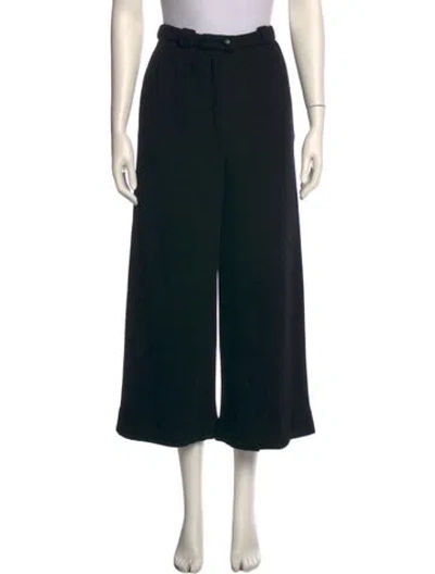 Pre-owned Chanel 2021 Wide Leg Pants In Black