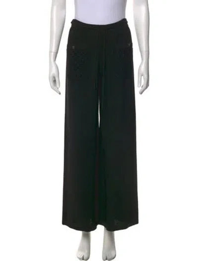 Pre-owned Chanel 2021 Wide Leg Pants In Black
