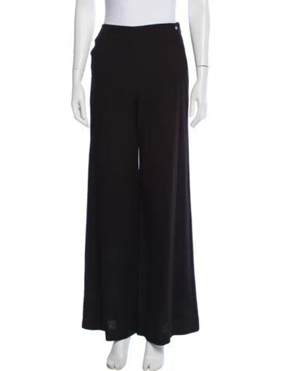 Pre-owned Chanel 2021 Wide Leg Pants In Black