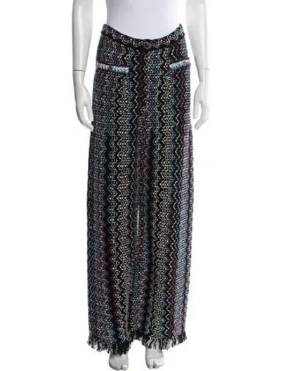 Pre-owned Chanel 2021 Wide Leg Pants In Black