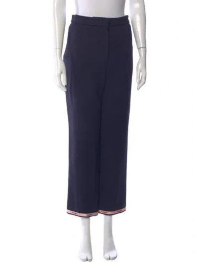 Pre-owned Chanel 2021 Wide Leg Pants In Blue