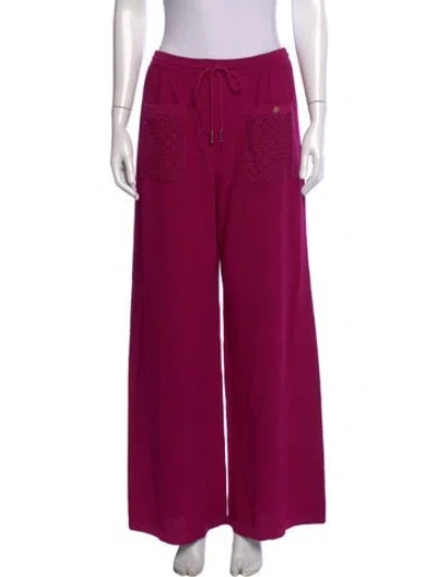 Pre-owned Chanel 2021 Wide Leg Pants In Pink