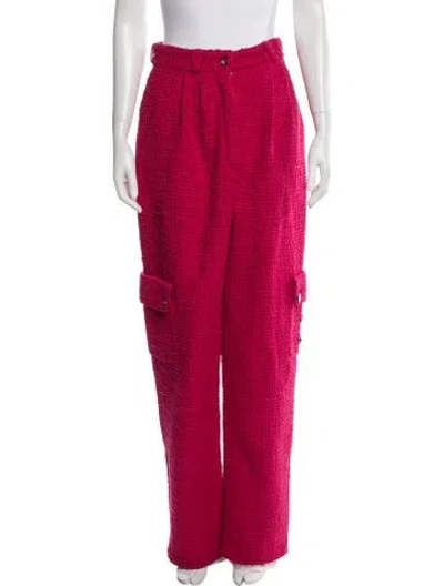 Pre-owned Chanel 2021 Wide Leg Pants W/ Tags In Pink