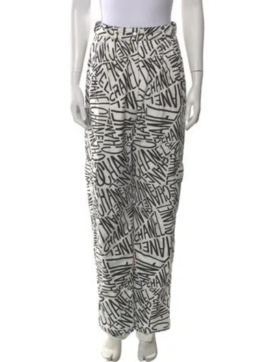 Pre-owned Chanel 2021 Wide Leg Pants W/ Tags In White