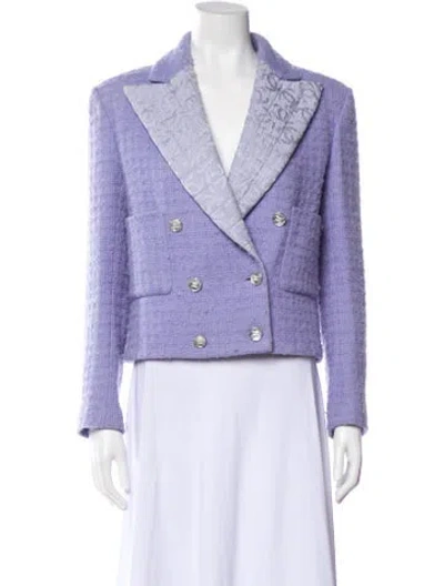 Pre-owned Chanel 2021 Wool Blazer In Purple