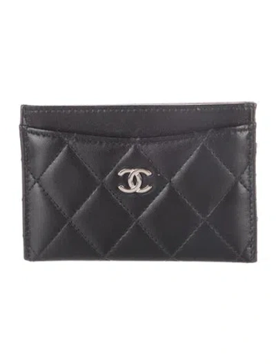 Pre-owned Chanel 2021-2022 Card Holder Card Holder In Black
