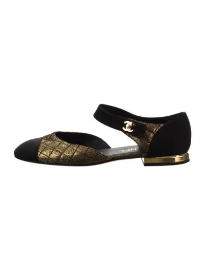 Pre-owned Chanel 2021-2022 Interlocking Cc Logo D'orsay Flats