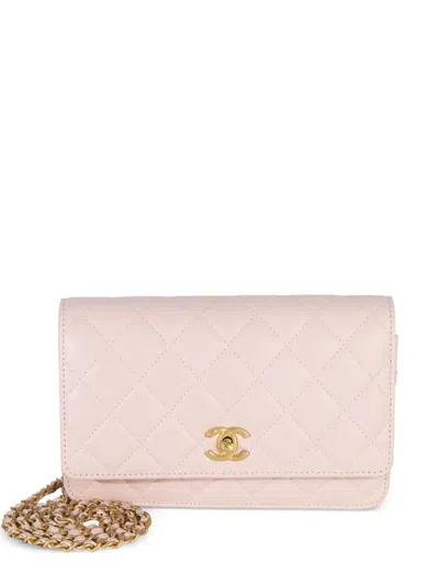 Pre-owned Chanel 2021-2025 Cc Quilted Shoulder Bag In Pink