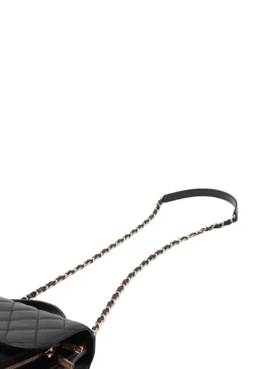 Pre-owned Chanel 2021-2026 Medium Quilted Caviar Business Affinity Flap Satchel In Black