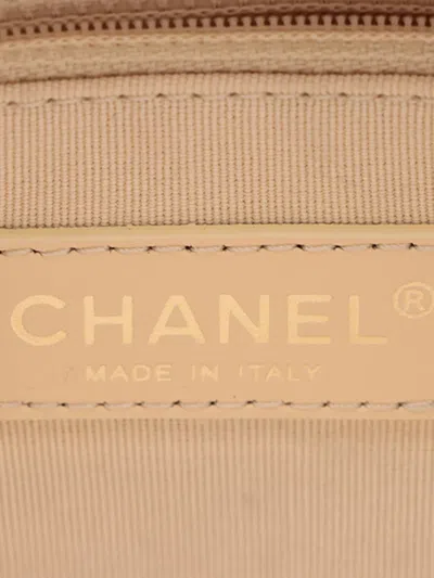 Pre-owned Chanel 2021-2026 Mini Cc Quilted Metallic Lambskin Bowling Bag Satchel In Gold