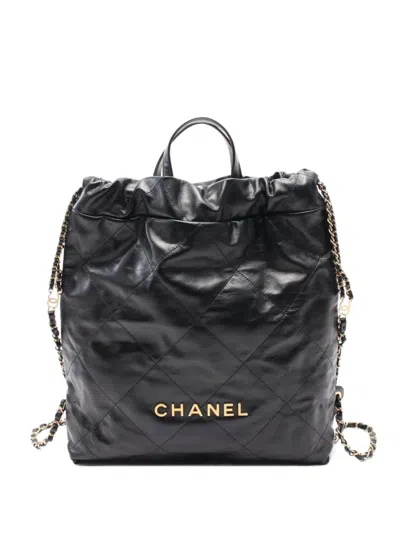 Pre-owned Chanel 2021s  19 Backpack In Black