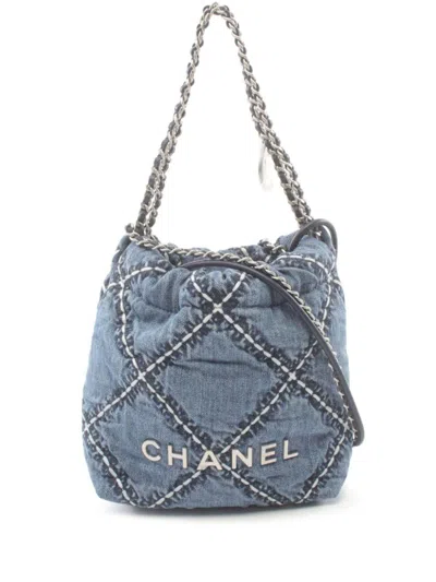 Pre-owned Chanel 2021s L 22 Mini Bag In 蓝色