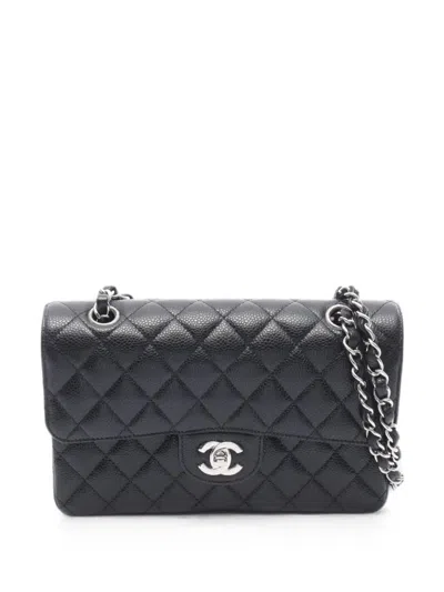 Pre-owned Chanel 2021s Double Flap Shoulder Bag In Black