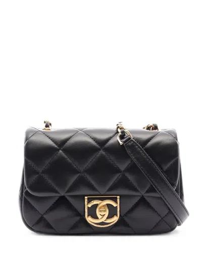 Pre-owned Chanel 2021s Matelassé Flap Crossbody Bag In ブラック