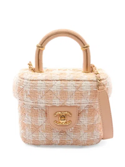 Pre-owned Chanel 2021s Matelassé Vanity Mini Bag In Neutral