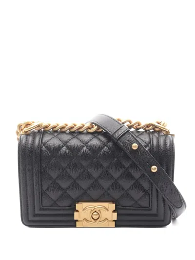 Pre-owned Chanel 2021s Small Boy  Shoulder Bag In Black