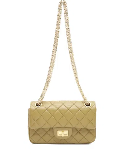 Pre-owned Chanel 2021s Small Classic Flap 2.55 Soulder Bag In Green