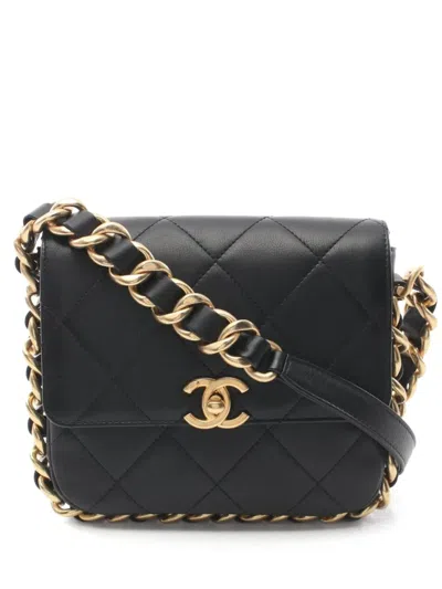 Pre-owned Chanel 2021s Small Flap Shoulder Bag In Black
