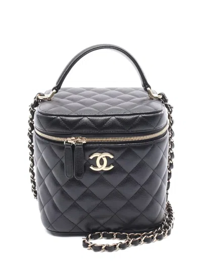 Pre-owned Chanel 2021s Vanity Tote Bag In Black