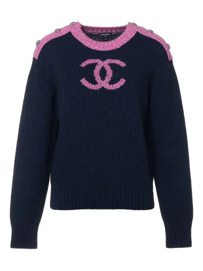 Pre-owned Chanel 2022-2023 Cashmere Sweater In Blue