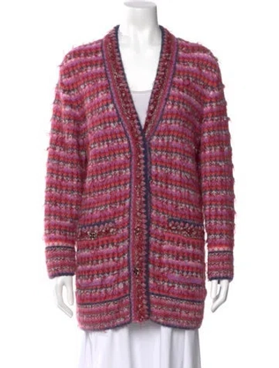 Pre-owned Chanel 2022 Alpaca Sweater In Red