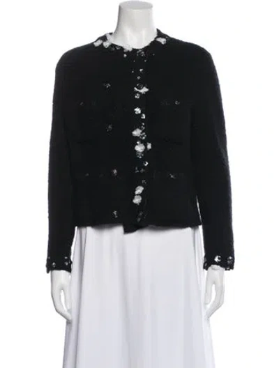 Pre-owned Chanel 2022 Cashmere Jacket W/ Tags In Black