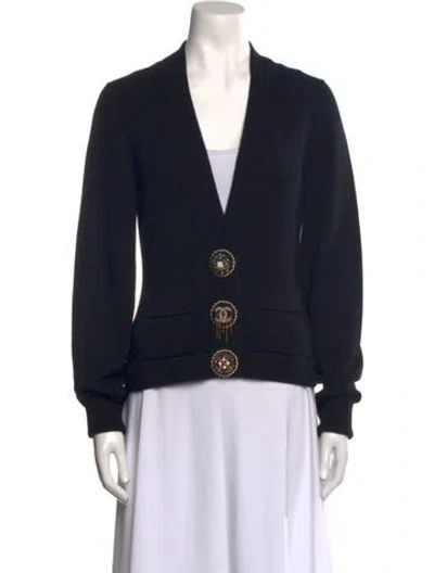 Pre-owned Chanel 2022 Cashmere Sweater In Black