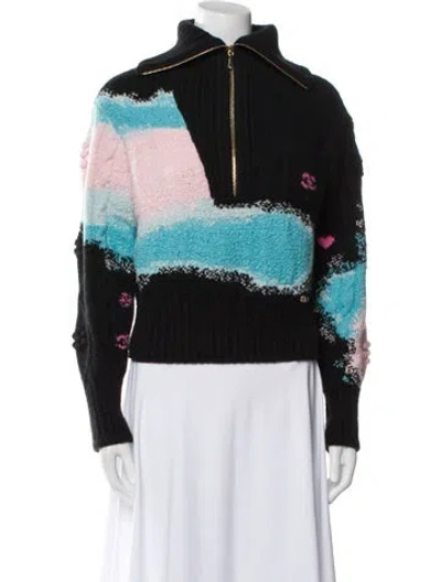 Pre-owned Chanel 2022 Cashmere Sweater In Black