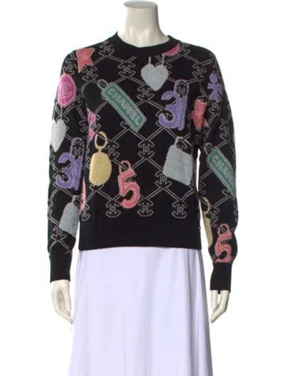 Pre-owned Chanel 2022 Cashmere Sweater In Black